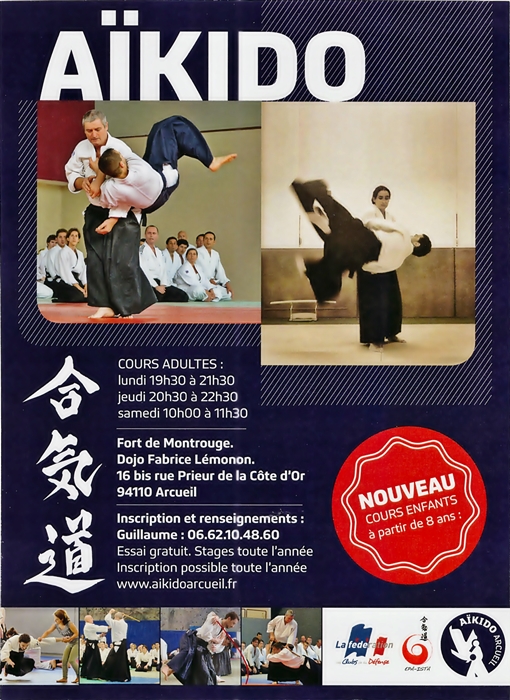 aikidoarcueil.fr prospectus 2018 arcueil montrouge aikido dojo